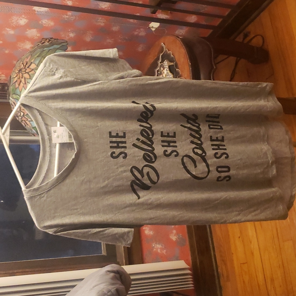 Gray short sleeved top, NWT